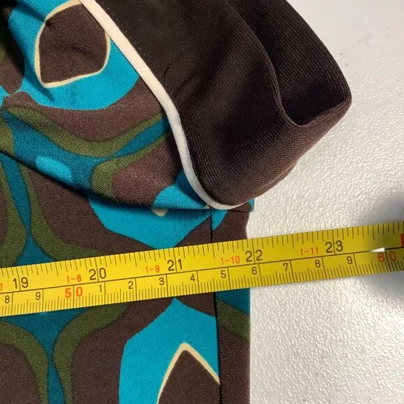 70s Inspired En Focus Studio Womens 16 Dress Mod Geometric Print Retro Chic - Picture 6 of 8